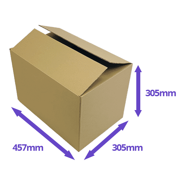 Single Wall Cardboard Boxes - 457x305x305mm - Pack Of 10, 25 & 50