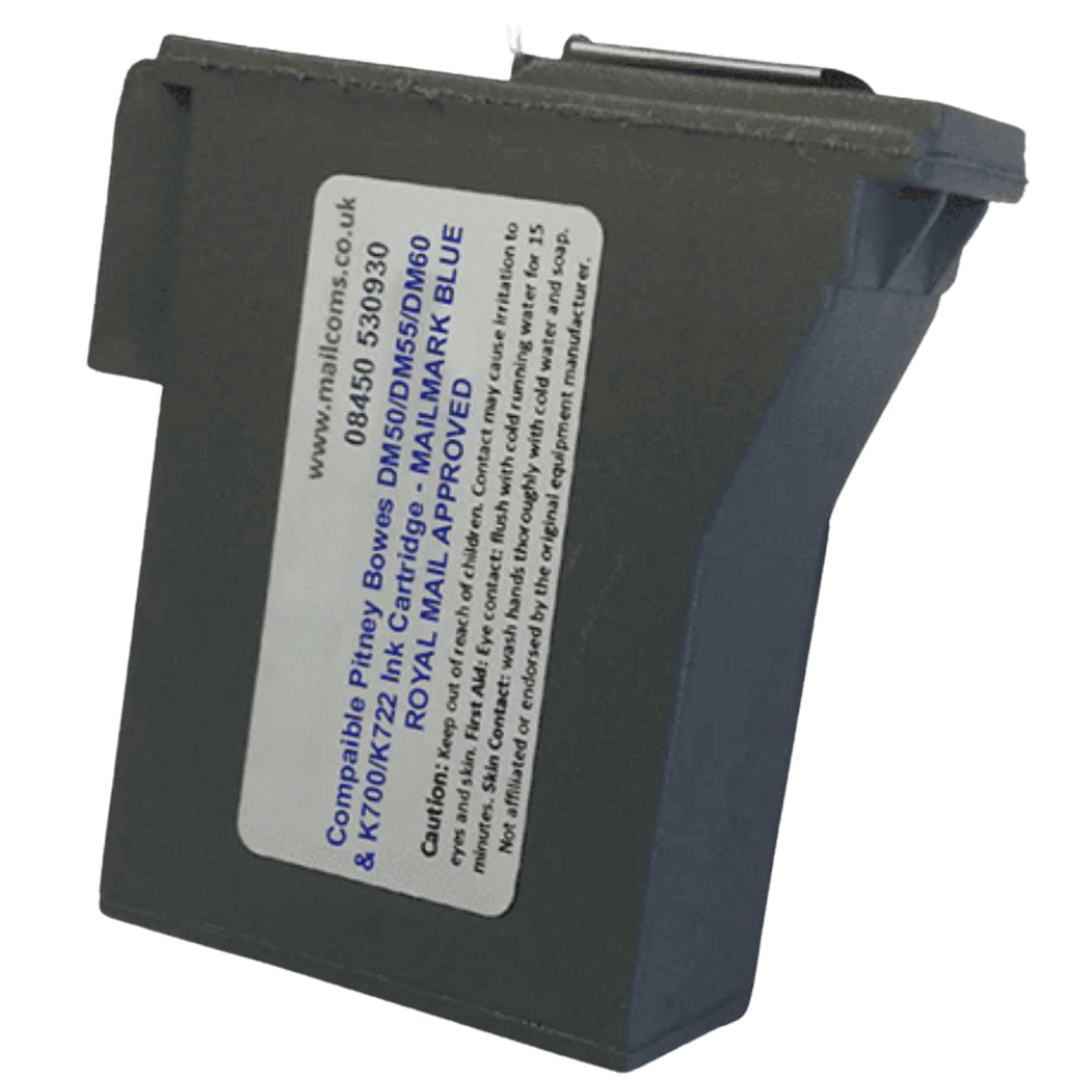 Pitney Bowes DM60 Ink Cartridge & K722 Ink Cartridge – New Compatible Blue
