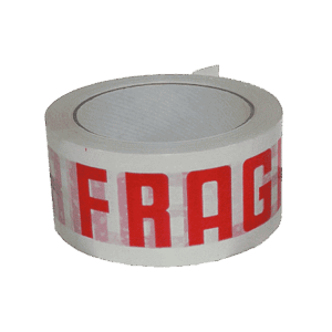 White & Red Fragile Packing Tape - 48mmx66m White & Red Fragile Packing Tape - 48mmx66m