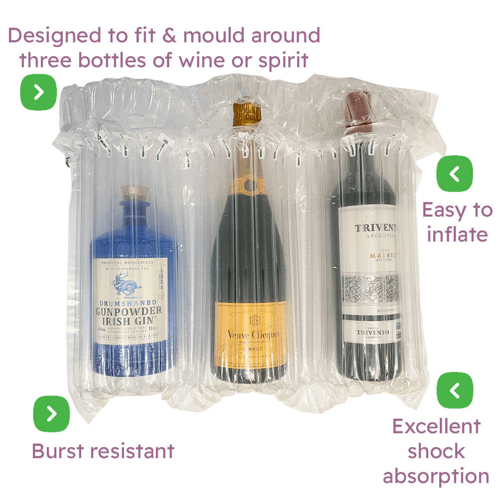 Air Packaging - Triple Bottle Inflatable Packaging