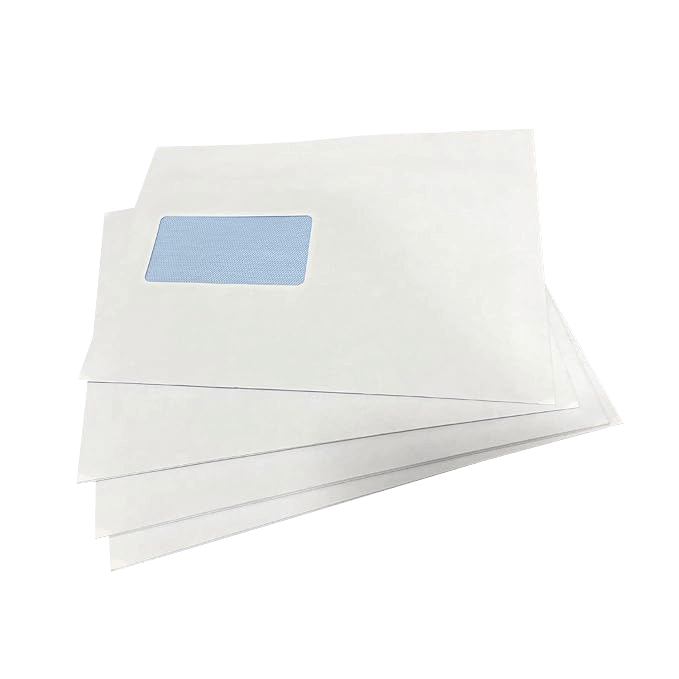 White C5+ Gummed Plain Windowed (45mm x 90mm Window) Envelopes (162mm x 235mm)