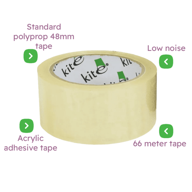 Clear Packing Parcel Tape - 48mmx66m