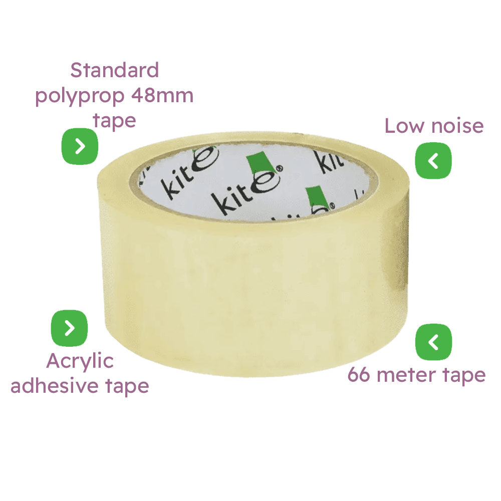Clear Packing Parcel Tape - 48mmx66m