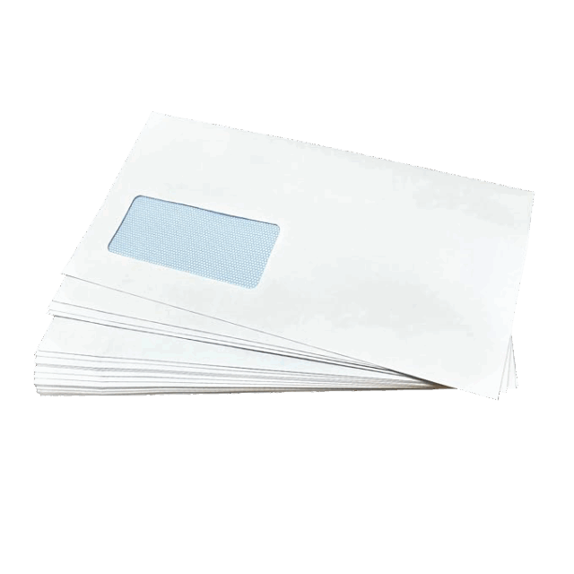 White C5 Windowed (45mm x 90mm) Self Seal Envelopes (162mm x 229mm)