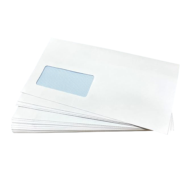 White C5 Windowed (45mm x 90mm) Self Seal Envelopes (162mm x 229mm)