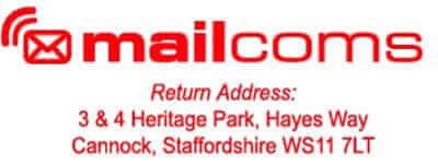 Franked Mail Item Example