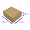 Brown PiP Small Parcel Postal Box - 160x150x75mm - Packs of 10, 25 & 50