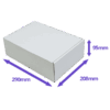 White PiP Small Parcel Postal Box - 290x208x95mm - Packs of 10, 25 & 50