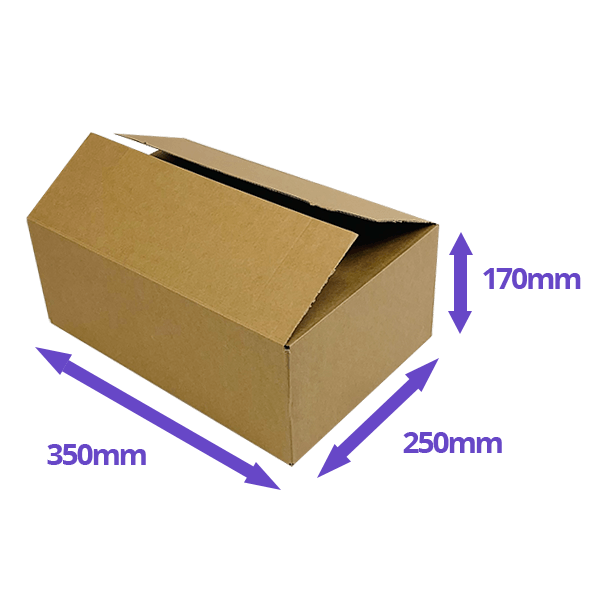 Single Wall Cardboard Boxes - 350x250x170mm