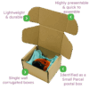 Brown PiP Small Parcel Postal Box - 110x100x70mm Infographic