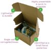 Brown PiP Small Parcel Postal Box – 152x127x95mm Infographic