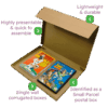 Brown PiP Small Parcel Postal Box – 347x242x19mm Infographic