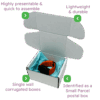 White PiP Small Parcel Postal Box - 110x100x70mm Infographic