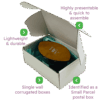 White PiP Small Parcel Postal Box - 222x150x88mm Infographic