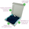 White PiP Small Parcel Postal Box - 240x240x40mm Infographic