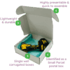 White PiP Small Parcel Postal Box - 240x240x80mm Infographic