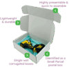 White PiP Small Parcel Postal Box - 290x208x95mm Infographic