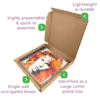 Brown PiP Large Letter Postal Box – 147x138x20mm Infographic