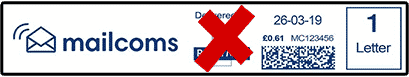 Incorrect Short Franking Machine Label With Return Address Incorrect Short Franking Machine Label With Return Address