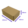 Brown PiP Small Parcel Postal Box - 222x150x88mm