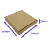 Brown PiP Small Parcel Postal Box - 240x240x40mm
