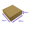 Brown PiP Small Parcel Postal Box - 240x240x80mm