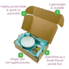 Brown PiP Small Parcel Postal Box – 290x208x95mm Infographic