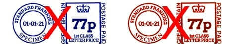 Royal Mail Decertification Standard Franking Machine Impression Royal Mail Decertification Standard Franking Machine Impression