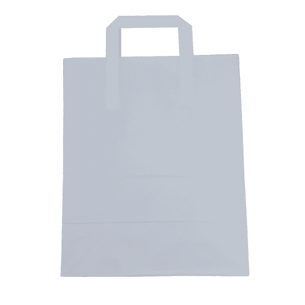 Large White Tape Handle Paper Carrier Bags - 254x140x295mm