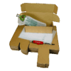 Single Bottle Air Packaging Kit - Includes Air Cushioning Bags, Brown Postal Boxes & Hand Pump