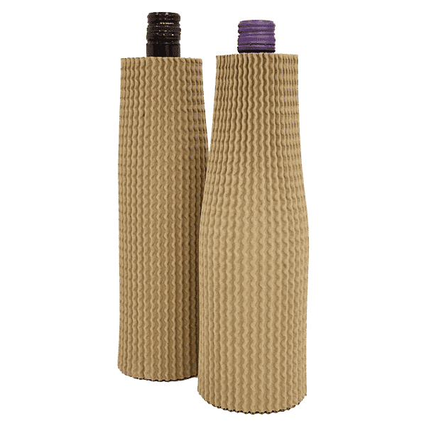 Brown Corrugated Bottle SleevesĀ - 300x75mm