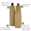 Brown Corrugated Bottle Sleeves - 300x75mm