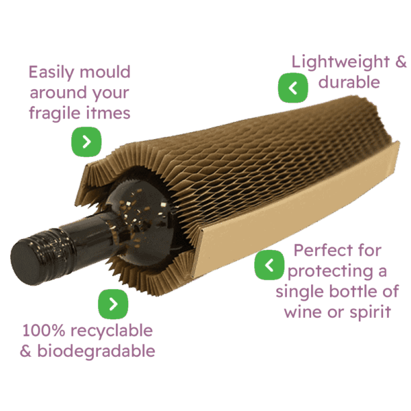 Brown Flexi-Hex Bottle Sleeves - 325x35x20mm