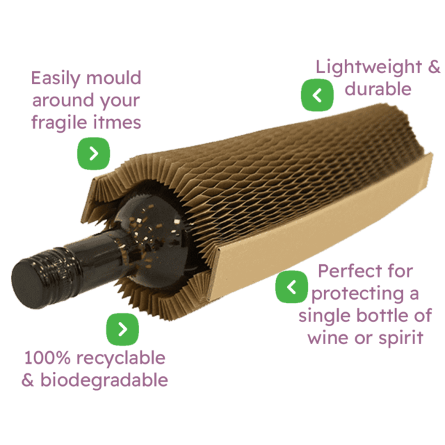 Brown Flexi-Hex Bottle Sleeves - 325x35x20mm
