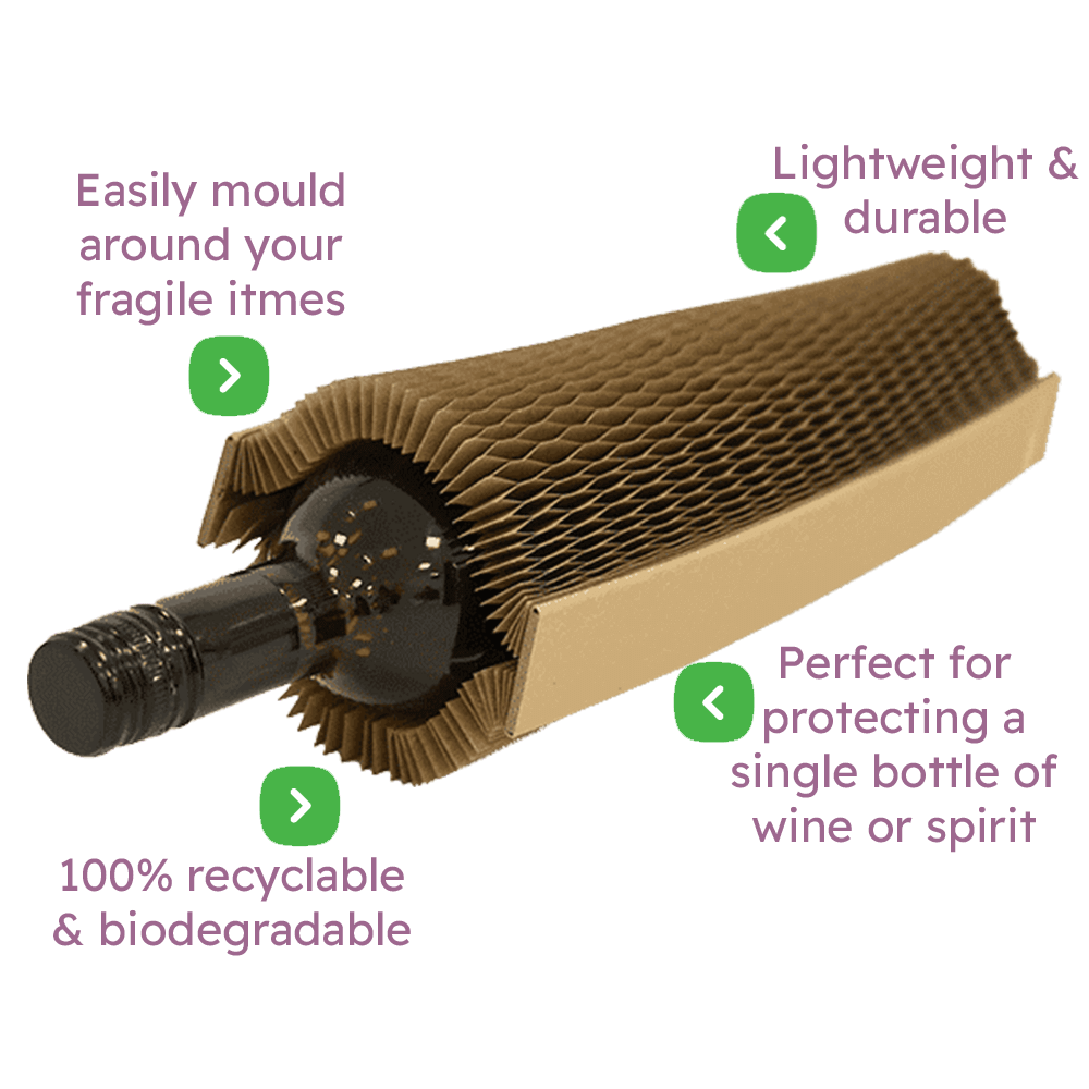 Brown Flexi-Hex Bottle Sleeves - 325x35x20mm