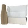 Single Bottle Corrugated Bottle Sleeves Kit – Includes Corrugated Bottle Sleeves & White Postal Boxes