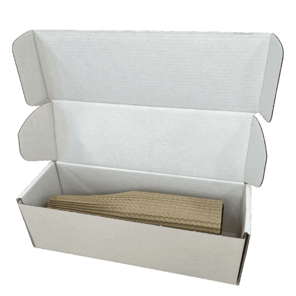 Single Bottle Corrugated Bottle Sleeve Kit – Includes Corrugated Bottle Sleeve & White Postal Boxes