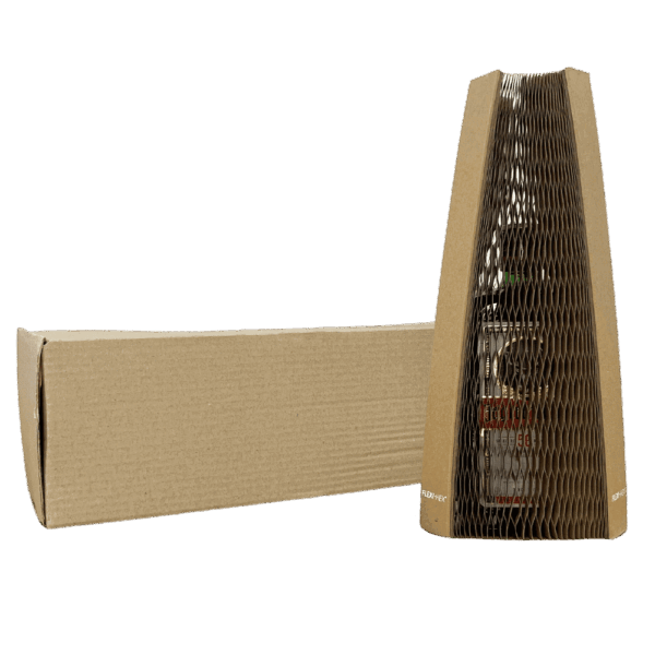 Single Bottle Flexi-Hex Bottle Sleeves Kit – Includes Flexi-Hex Bottle Sleeves & Brown Postal Boxes