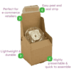 Brown E-Commerce Postal Box - 110x100x70mm Infographic