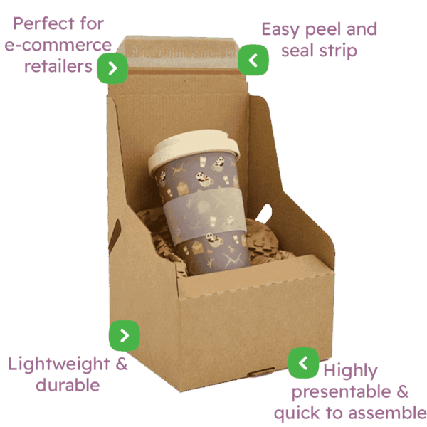 Brown E-Commerce Postal Box - 160x150x75mm Infographic Brown E-Commerce Postal Box - 160x150x75mm Infographic