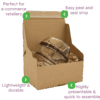 Brown E-Commerce Postal Box - 222x150x88mm Infographic Brown E-Commerce Postal Box - 222x150x88mm Infographic