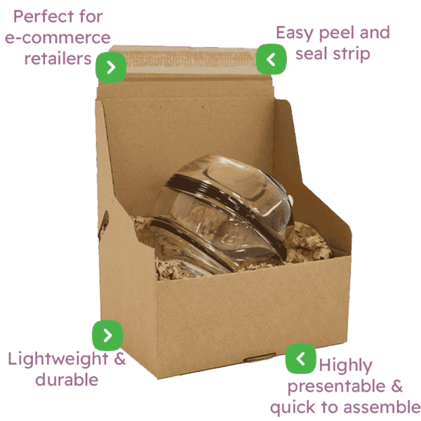 Brown E-Commerce Postal Box - 222x150x88mm Infographic Brown E-Commerce Postal Box - 222x150x88mm Infographic
