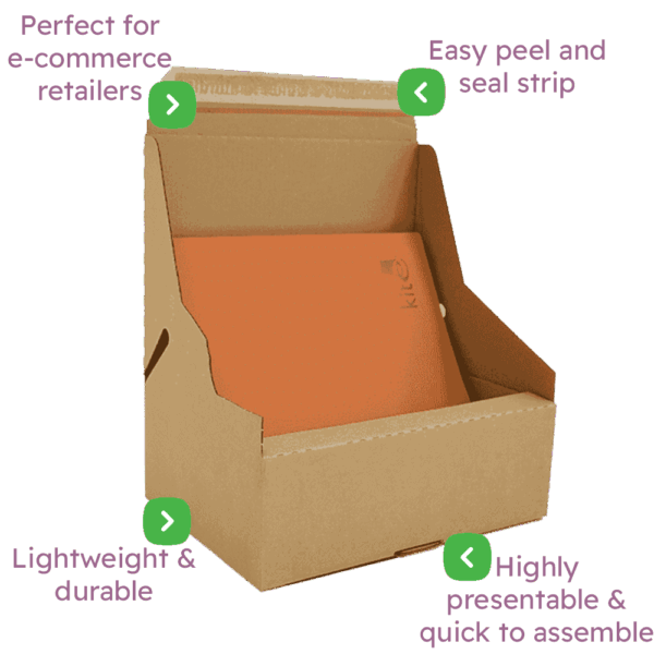 Brown E-Commerce Postal Box - 290x208x95mm Infographic Brown E-Commerce Postal Box - 290x208x95mm Infographic