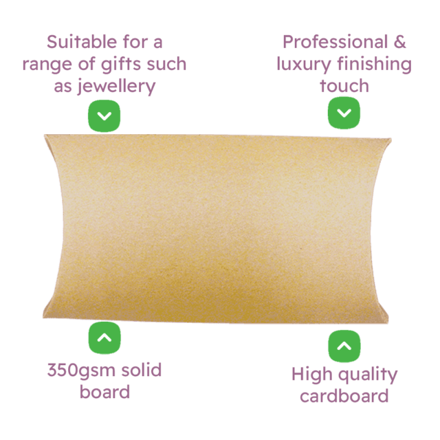 Brown C5 Pillow Boxes & Envelopes - 229x162x35mm