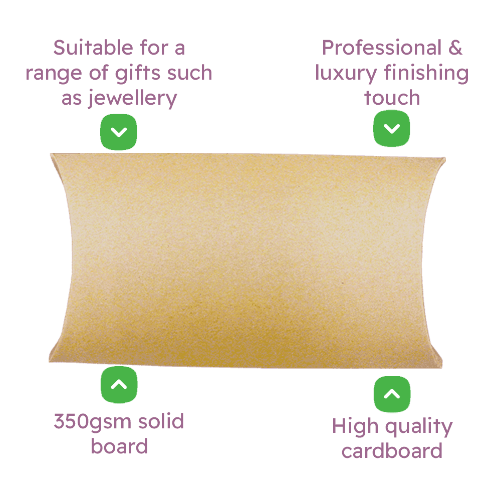 Brown C5 Pillow Boxes & Envelopes - 229x162x35mm