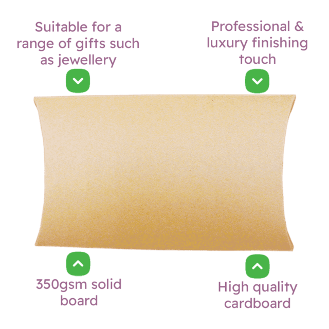 Brown C6 Pillow Boxes & Envelopes - 162x114x35mm