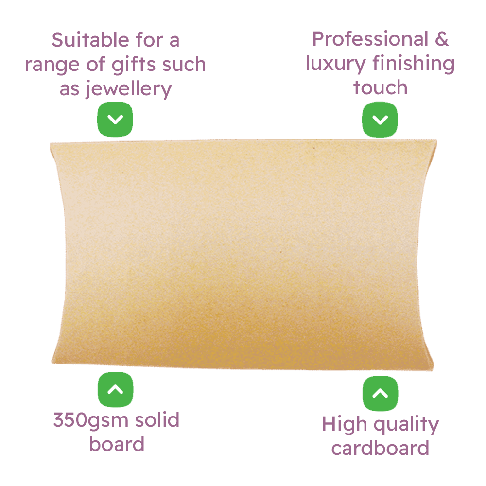 Brown C6 Pillow Boxes & Envelopes - 162x114x35mm