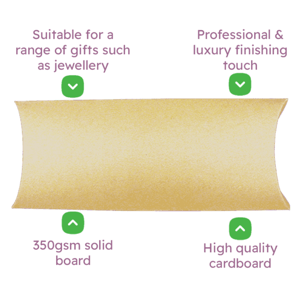 Brown DL Pillow Boxes & Envelopes - 220x110x35mm