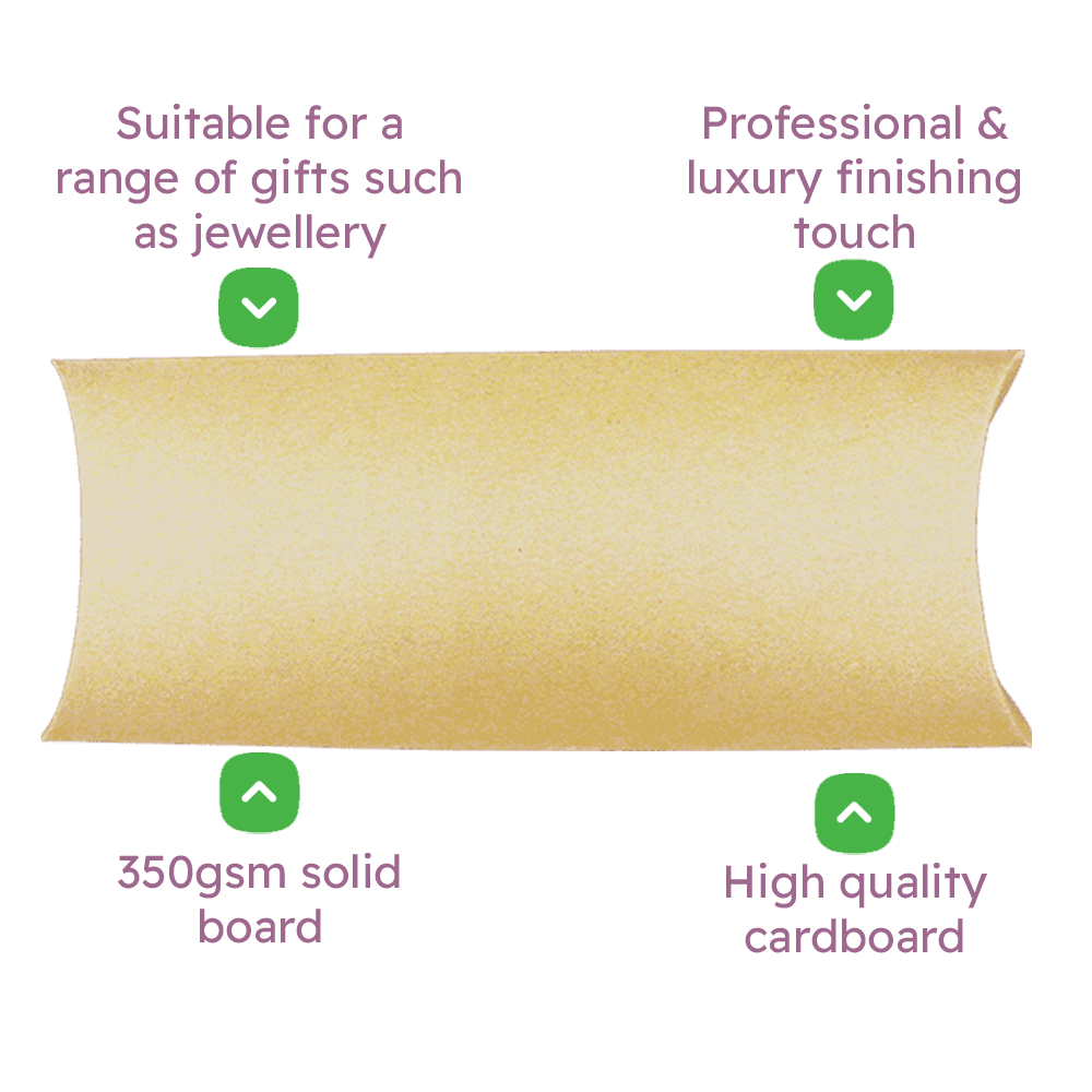Brown DL Pillow Boxes & Envelopes - 220x110x35mm