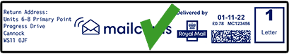 Correct Long Franking Machine Label With Return Address Correct Long Franking Machine Label With Return Address